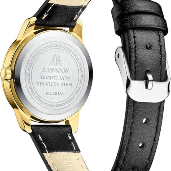 NEW! Womens Watch Analog Quartz Waterproof Ladies Watches Leather Strap Luminous - Picture 4 of 7